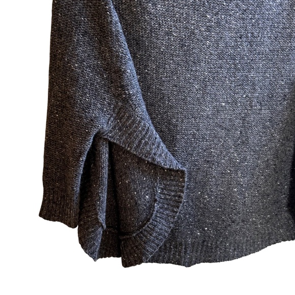 April Marin Lincoln Poncho 3/4 Sleeve Crew Neck Sweater One Size - Picture 4 of 10